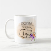 Mug 2 Timothée 4:7 - J'ai gardé la foi Peach (Gauche)