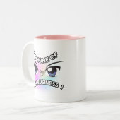 Mug 2 tonalités 11oz : Aucun des vôtres (rose) (Devant gauche)