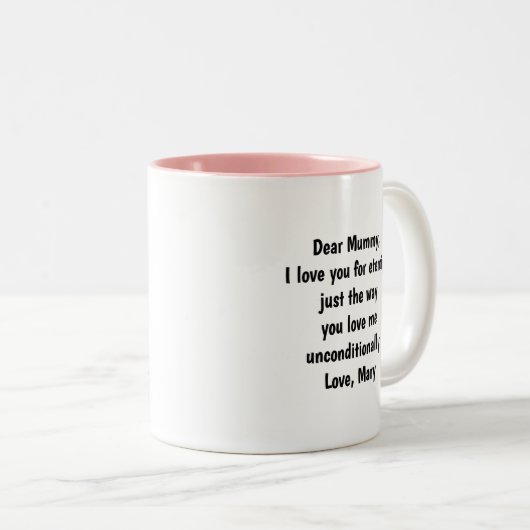 Mug 2 Tons 11oz : Ma seule Reine (rose) (Devant droit)