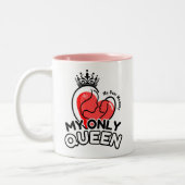 Mug 2 Tons 11oz : Ma seule Reine (rose) (Gauche)
