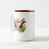 Mug 2 Tons 11oz : Minds-Toi (marron) (Devant gauche)