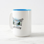 Mug 2 Tons 11oz : Qui pensez-vous (bleu clair) (Devant gauche)
