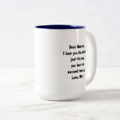Mug 2 Tons 15oz : Ma seule Reine (bleu) (Devant droit)