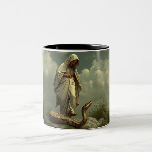 Mug 2 tons Vierge Marie foulant le Serpent (Centre)