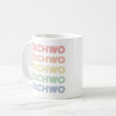 Mug 2CV Döschwo Deux Chevaux Typographie (Devant gauche)