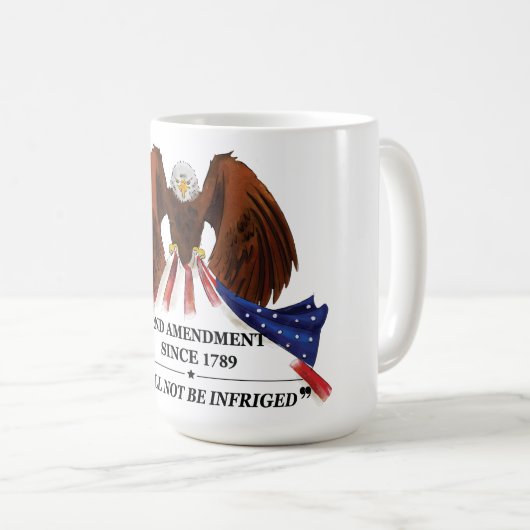 Mug 2e amendement Oreiller (Devant droit)