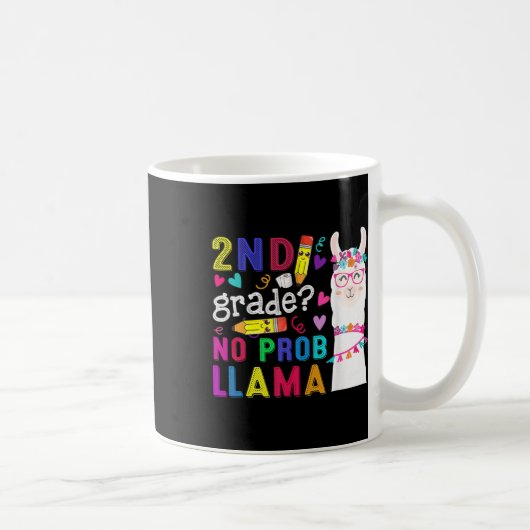 Mug 2E Année Pas De Prob Llama Enseignant Retour À L'É (Droite)