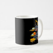 Mug 2e anniversaire de fête de construction Excavatric (Devant droit)