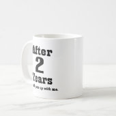 Mug 2ème Anniversaire (drôle) (Devant gauche)