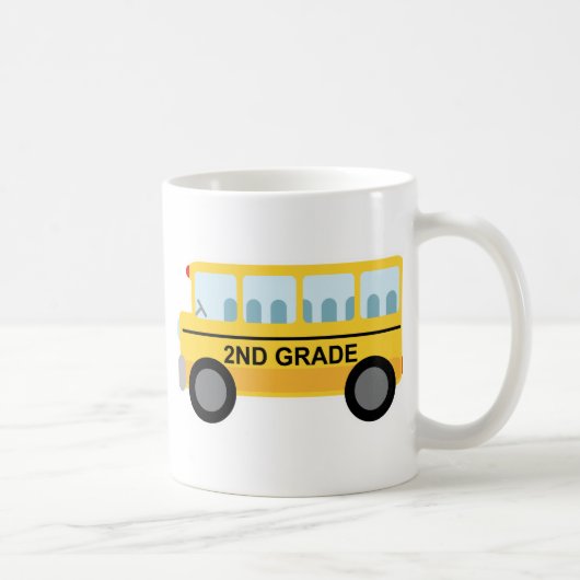 Mug 2ème Cadeau de catégorie (autobus scolaire) (Droite)