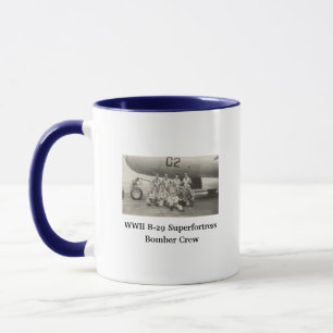 Mug 2ÈME GUERRE MONDIALE B-29 Bomber Crew Photo Coffee