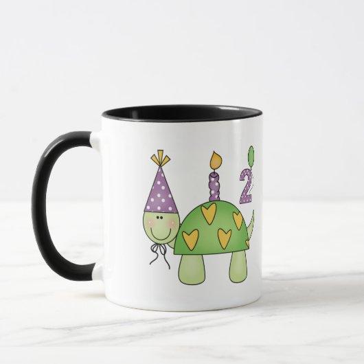 Mug 2ème Tortue d'anniversaire (Gauche)