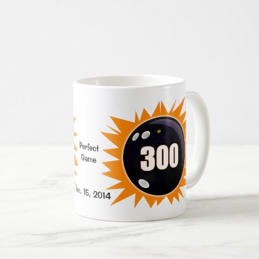 Mug 300 Jeu orange et noir (Devant droit)