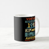 Mug 30 ans 30e anniversaire Vintage septembre 1992 (Devant droit)