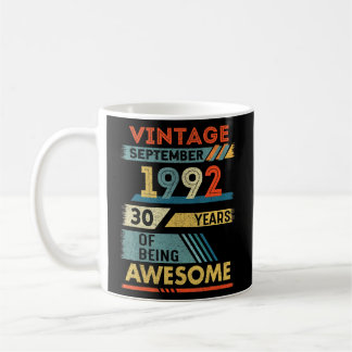 Mug 30 ans 30e anniversaire Vintage septembre 1992