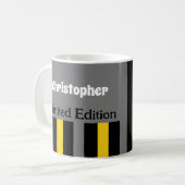Mug 30 ans de folie nom gris jaune (Devant gauche)