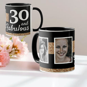 Mug 30 et Fabuleux Paillettes Dorées 2 Photo 30e Anniv