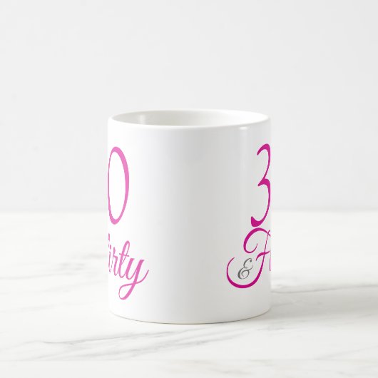 Mug 30 & Flirty Rose Anniversaire (Centre)