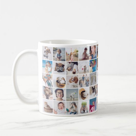 Mug 30 photos personnalisées Famille moderne et animal (Gauche)