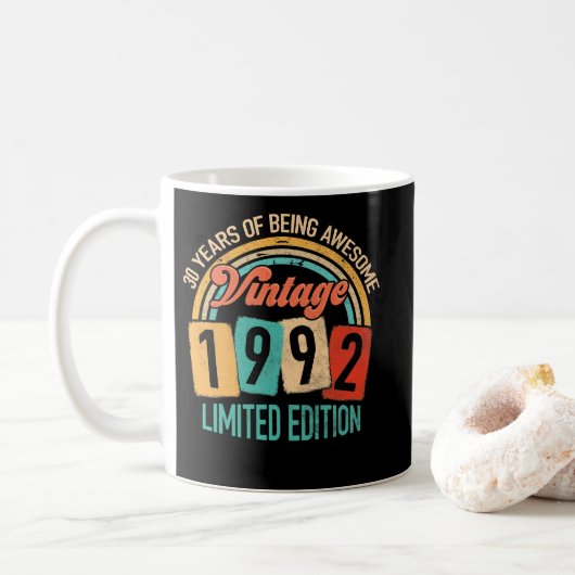 Mug 30 Years Old Of Be Awesome In 1992 30th Birthday (Avec donut)