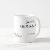 Mug 30e anniversaire ajouter nom date année noir (Devant droit)