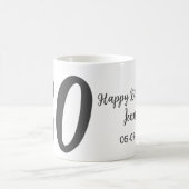 Mug 30e anniversaire ajouter nom date année noir modèl (Centre)