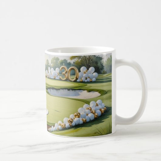 Mug 30e anniversaire de golf sur le golf (Droite)