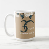 Mug 30e anniversaire du Mariage de fleurs rustiques (Gauche)