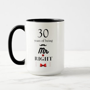 Mug 30e anniversaire M. Right & Mme Always Right
