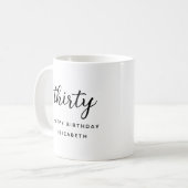 Mug 30e anniversaire moderne cadeau personnalisé (Devant gauche)