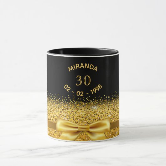 Mug 30e anniversaire noir or arc nom (Centre)