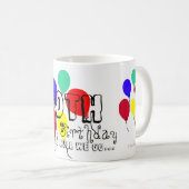Mug 30e Au-dessus de la colline Ballons d'anniversaire (Devant droit)