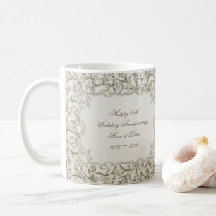 Mug 30ème anniversaire de mariage de perle élégante