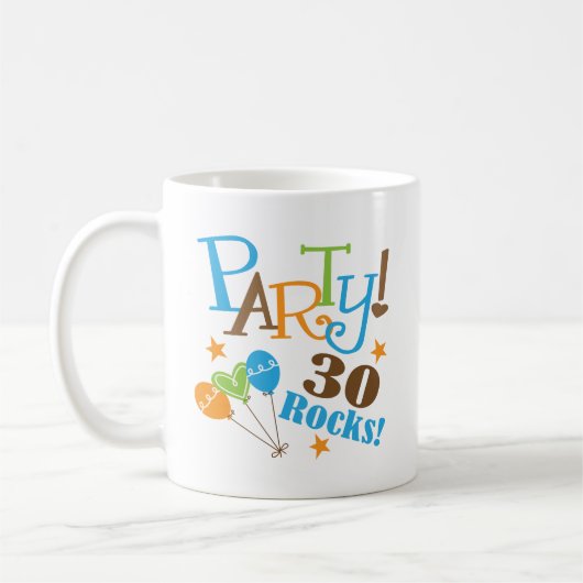 Mug 30ème Idées de cadeau d'anniversaire (Gauche)
