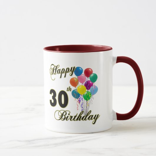 Mug 30èmes cadeaux d'anniversaire et habillement (Droite)