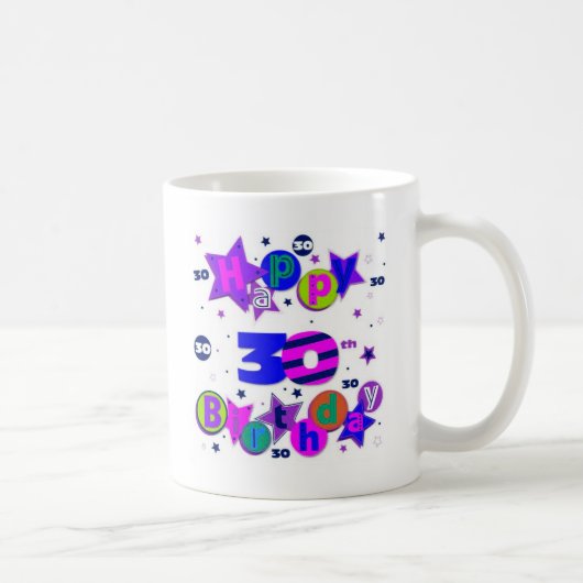 Mug 30èmes T-shirts d'anniversaire (Droite)