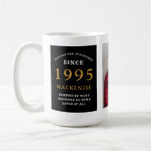 Mug 30th Birthday 1995 Black Gold Ajouter Nom Photo Gr (Gauche)