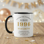 Mug 30th Birthday 1996 Add Name Elegant