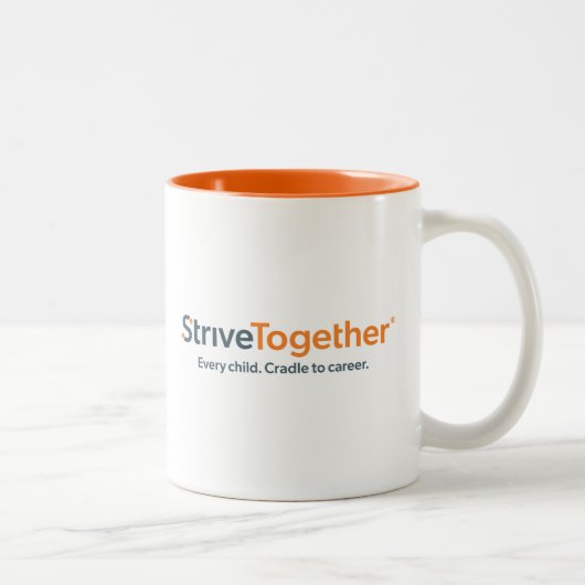 Mug 330ml - Intérieur orange (Droit)