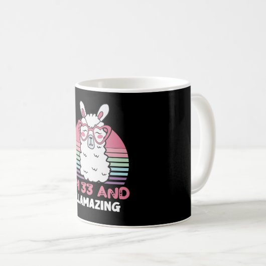 Mug 33 Year Old Bday Llamazing 33rd Birthday Llama (Devant droit)
