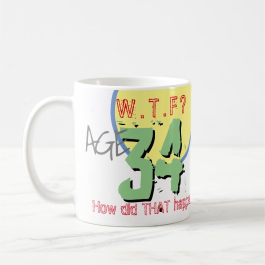 Mug 34 ans. WTF ? Comment Cela S'Est-Il Passé ? Café M (Gauche)