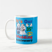 Mug 35e anniversaire de mariage Panda Couples ensemble (Gauche)
