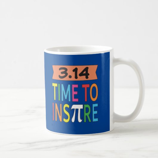 Mug 3.14 Le Temps D'Inspirer Pi Pun Drôle Plaisanterie (Droite)