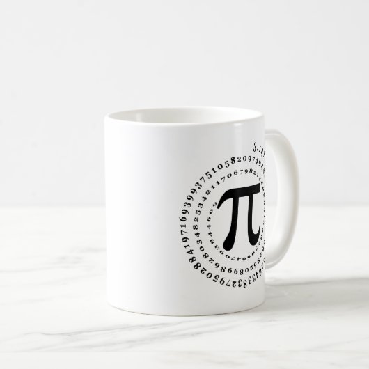 Mug 3.14 Numéro spiral Math Science Pi Day (Devant droit)
