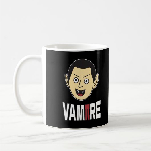 Mug 3.14 Vampire Pi Pun drôle de blague mathématique (Gauche)