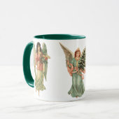 Mug 3 Anges Victoriennes Différents, Noël Vintage (Devant gauche)