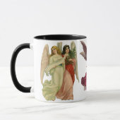 Mug 3 Anges Victoriennes Différents, Noël Vintage (Gauche)