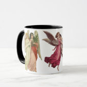Mug 3 Anges Victoriennes Différents, Noël Vintage (Devant gauche)