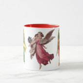 Mug 3 Anges Victoriennes Différents, Noël Vintage (Centre)