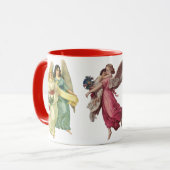 Mug 3 Anges Victoriennes Différents, Noël Vintage (Devant gauche)